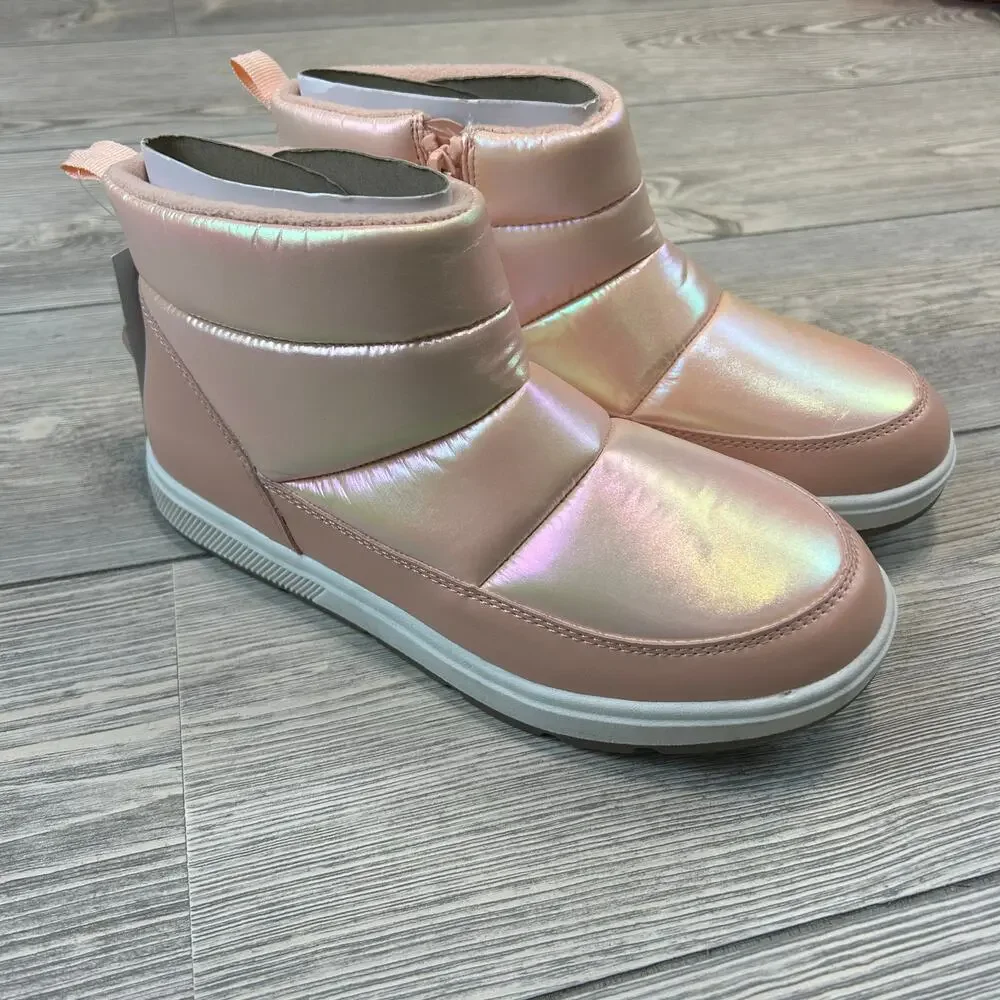 Girls' Jule Puffer Boots - Cat & Jack™ Quilted Insulated Winter Boots Size 5